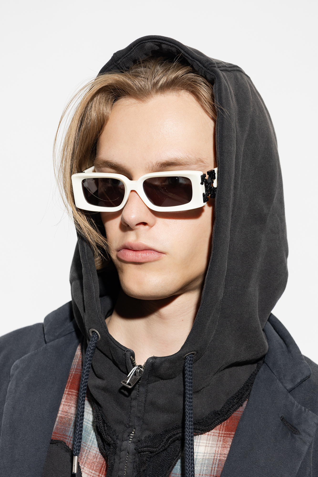 GG0528S 007 SUNGLASSES - White 'Roma' sunglasses Off